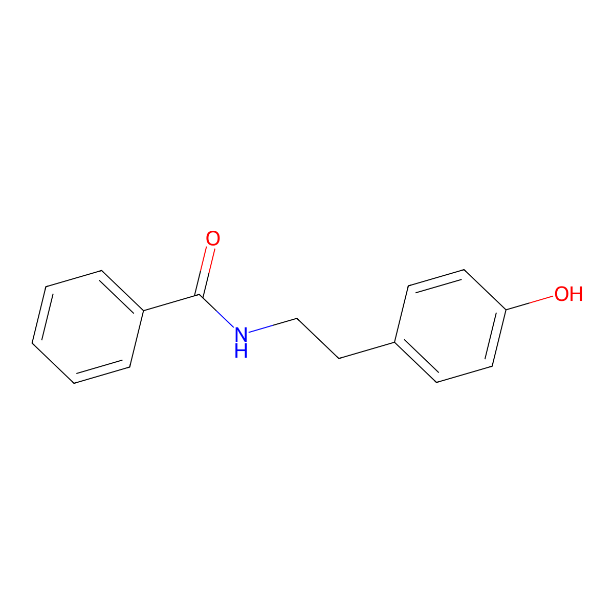 N-(2-(4-Hydroxyphenyl)ethyl)benzamide molecular structure, CAS 41859-54-5
