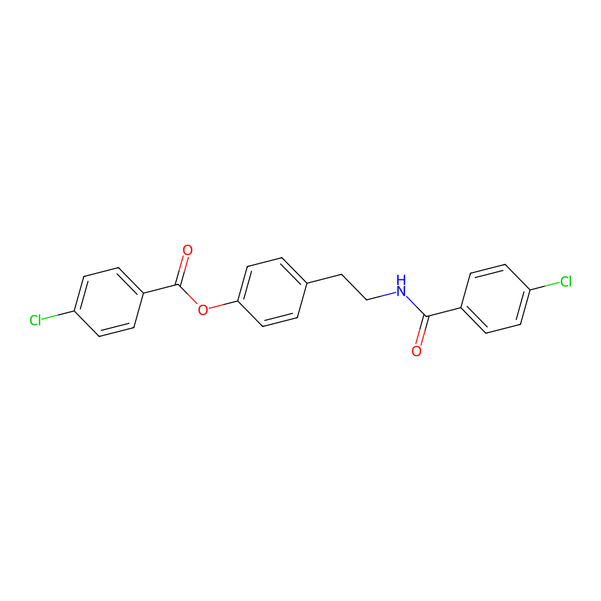[4-[2-[(4-Chlorobenzoyl)amino]ethyl]phenyl] 4-chlorobenzoate molecular structure, CAS 41859-56-7
