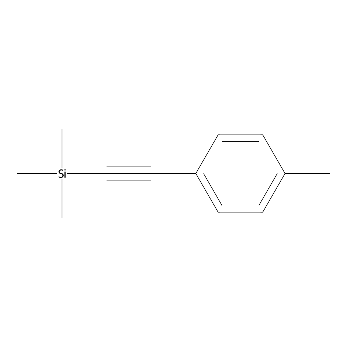 Trimethyl(p-tolylethynyl)silane molecular structure, CAS 4186-14-5