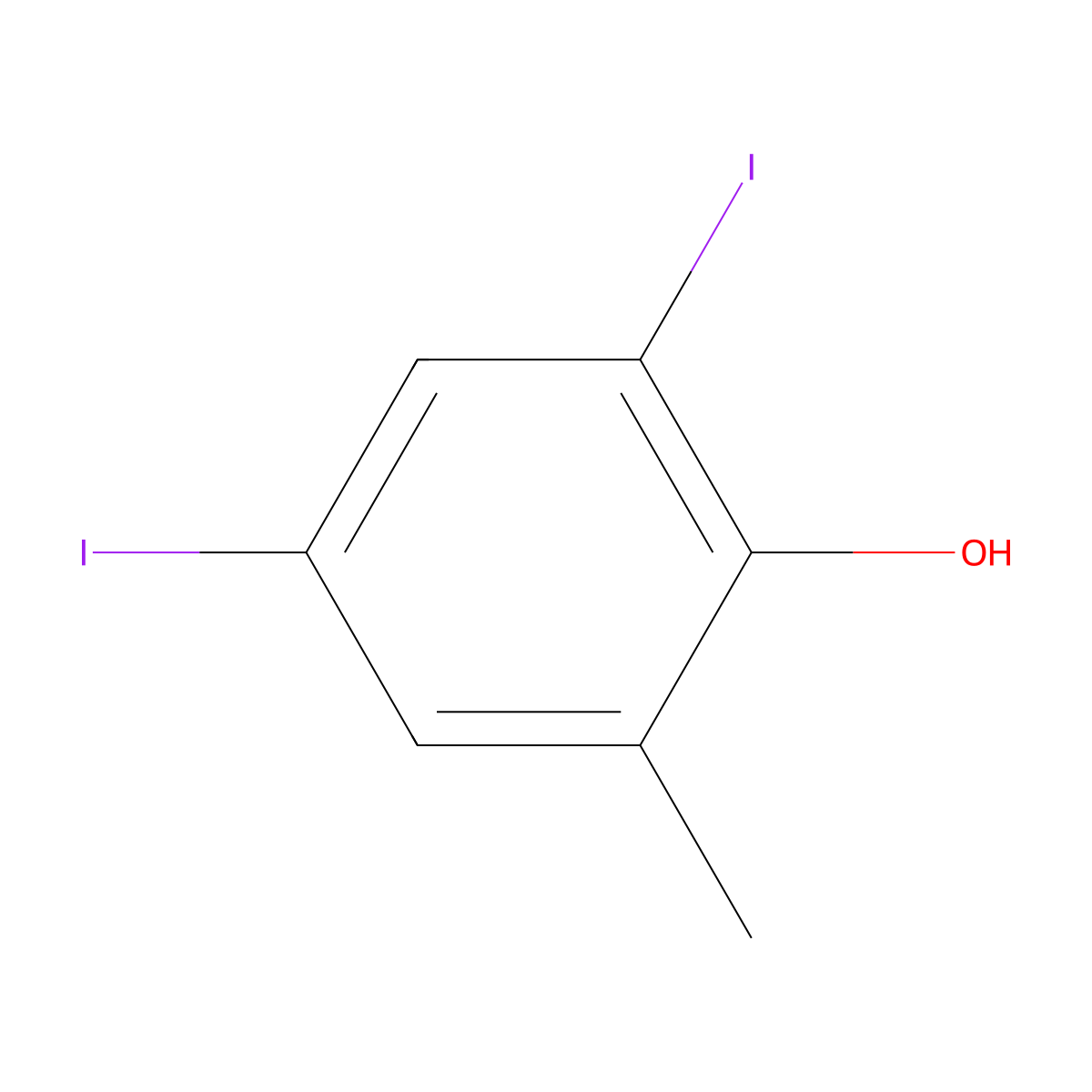 4,6-Diiodo-o-cresol molecular structure, CAS 4186-52-1