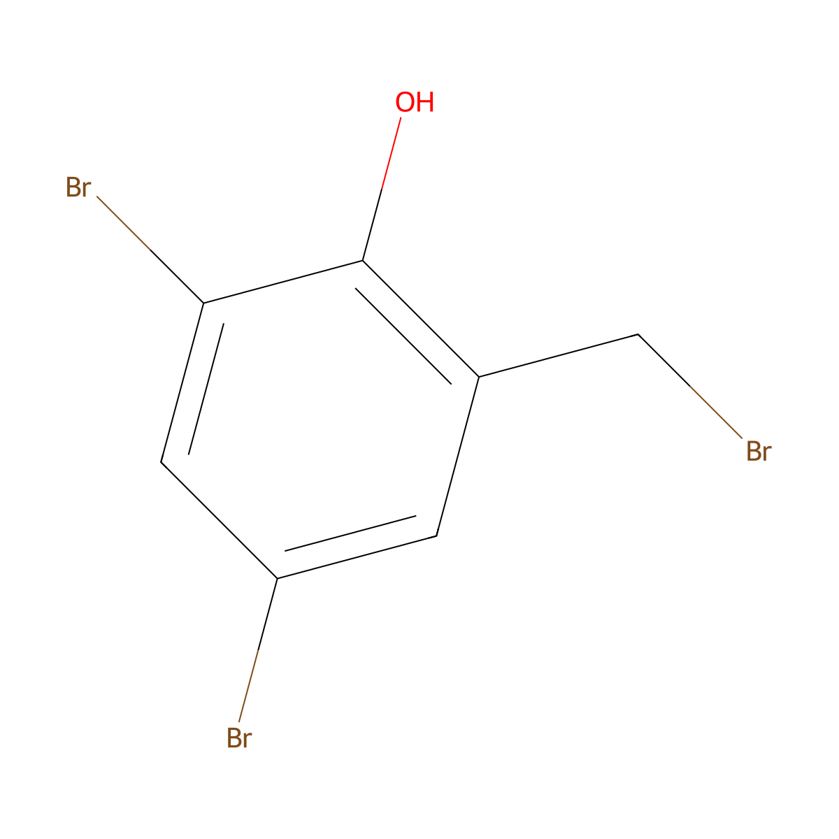 2,4-Dibromo-6-(bromomethyl)phenol molecular structure, CAS 4186-54-3