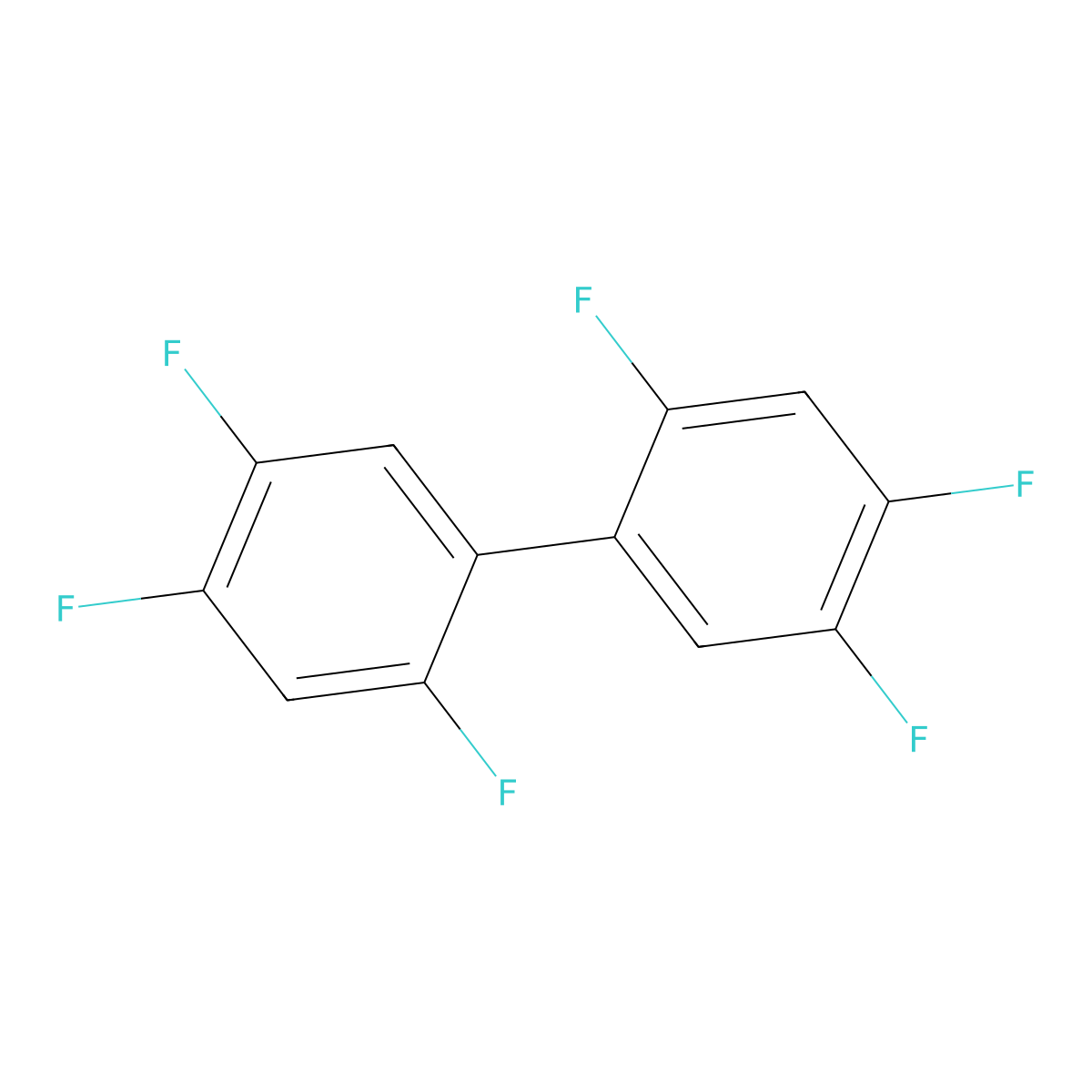 2,2',4,4',5,5'-Hexafluoro-1,1'-biphenyl molecular structure, CAS 41860-45-1