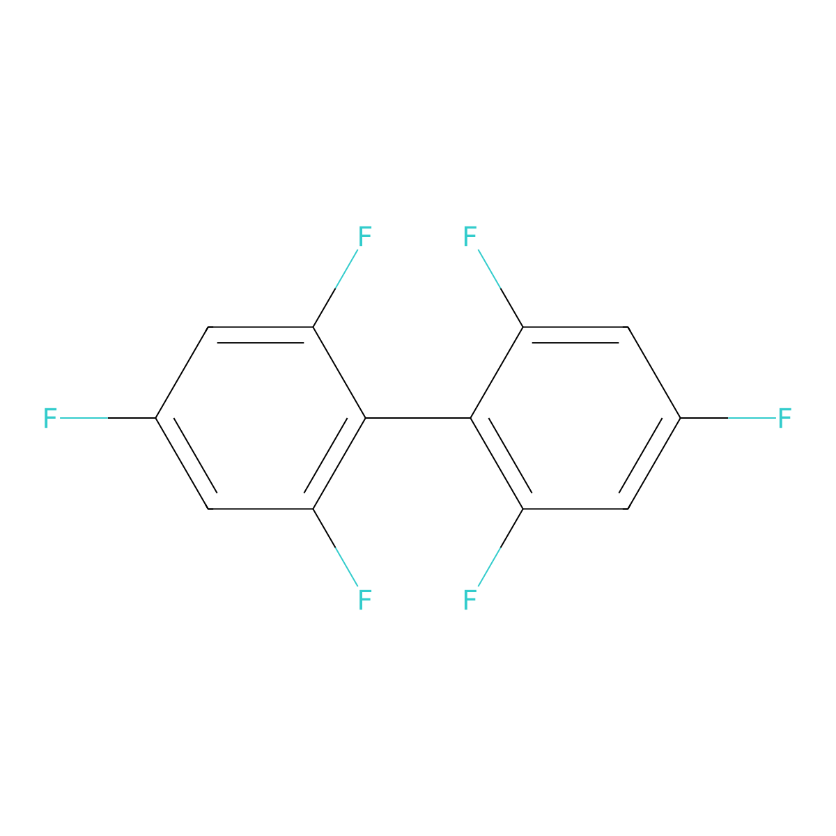 1,3,5-Trifluoro-2-(2,4,6-trifluorophenyl)benzene molecular structure, CAS 41860-46-2