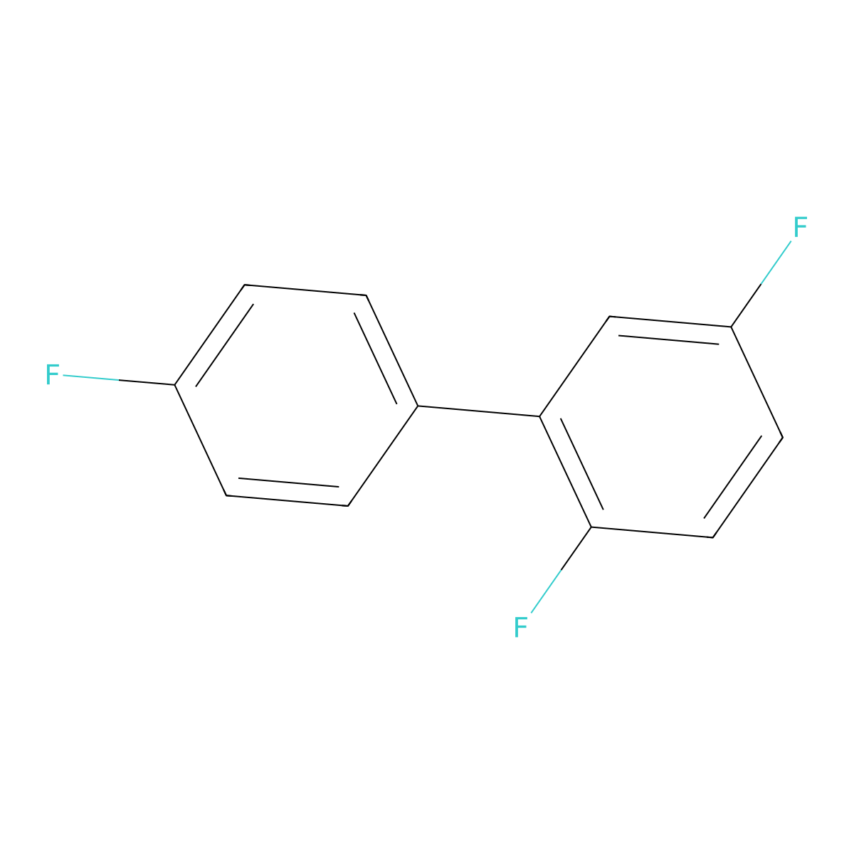 1,4-Difluoro-2-(4-fluorophenyl)benzene molecular structure, CAS 41860-55-3