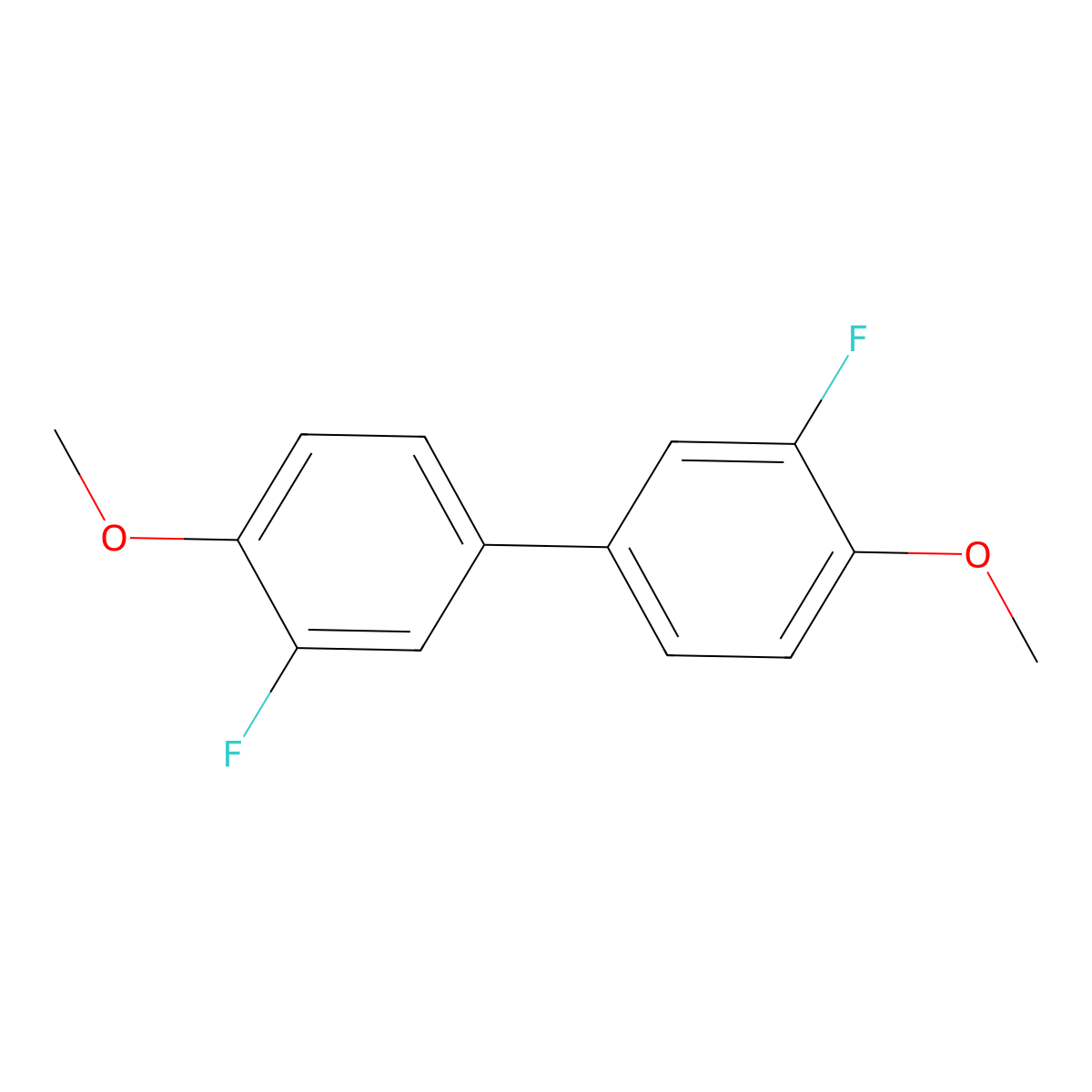 3,3'-Difluoro-4,4'-dimethoxy-1,1'-biphenyl molecular structure, CAS 41860-57-5