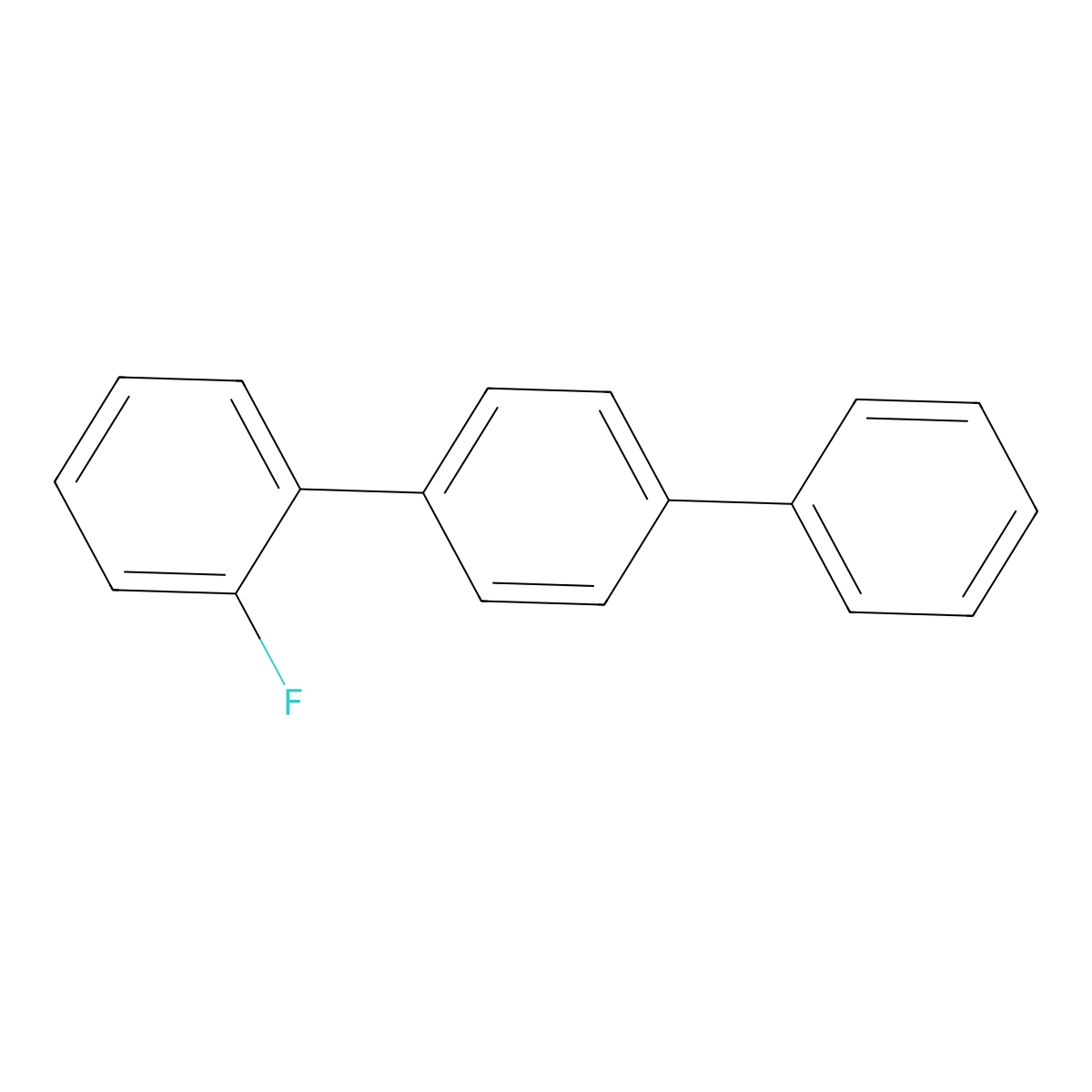 Fluor p-terphenyl molecular structure, CAS 41860-60-0
