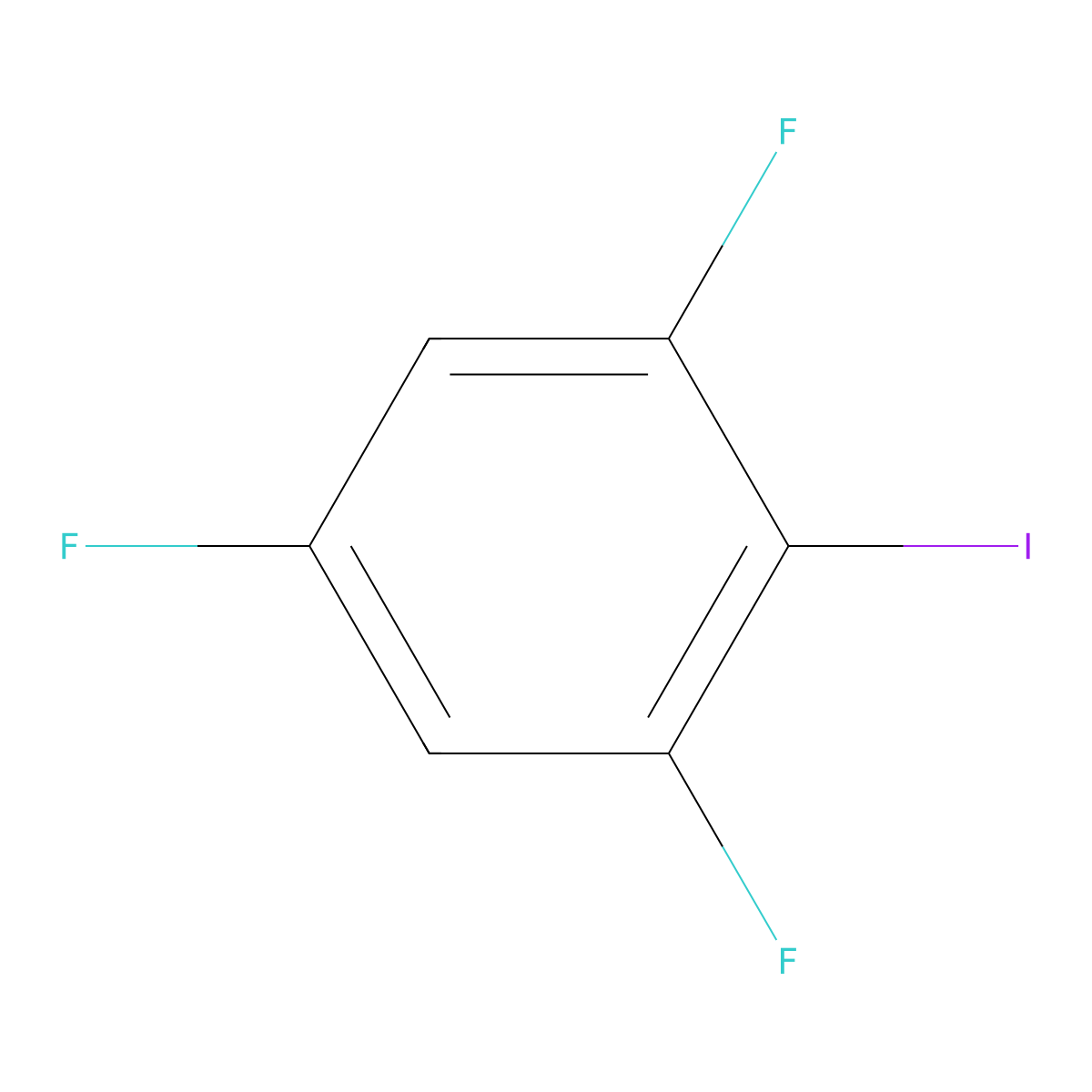 2,4,6-Trifluoroiodobenzene molecular structure, CAS 41860-63-3