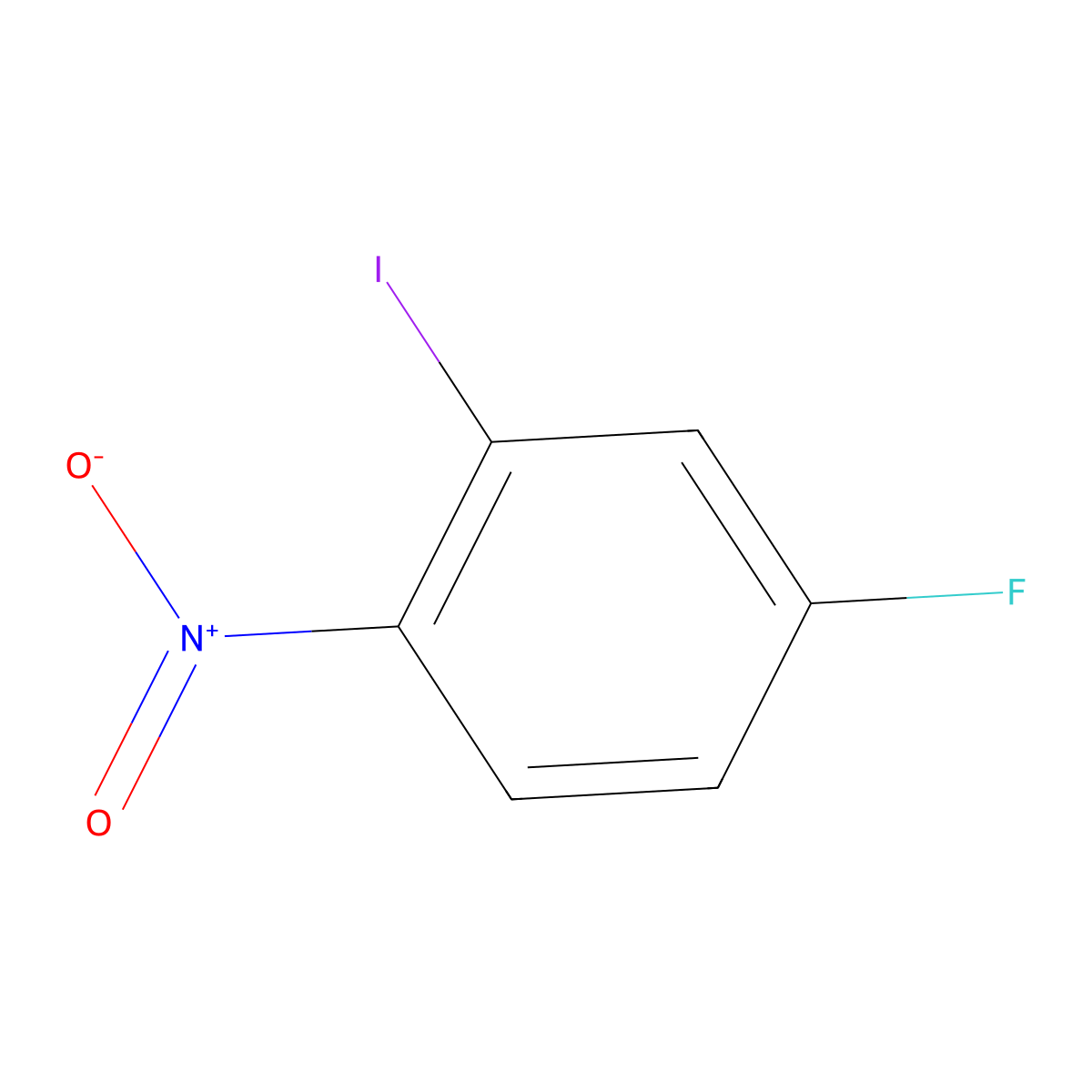 4-Fluoro-2-iodo-1-nitrobenzene molecular structure, CAS 41860-64-4