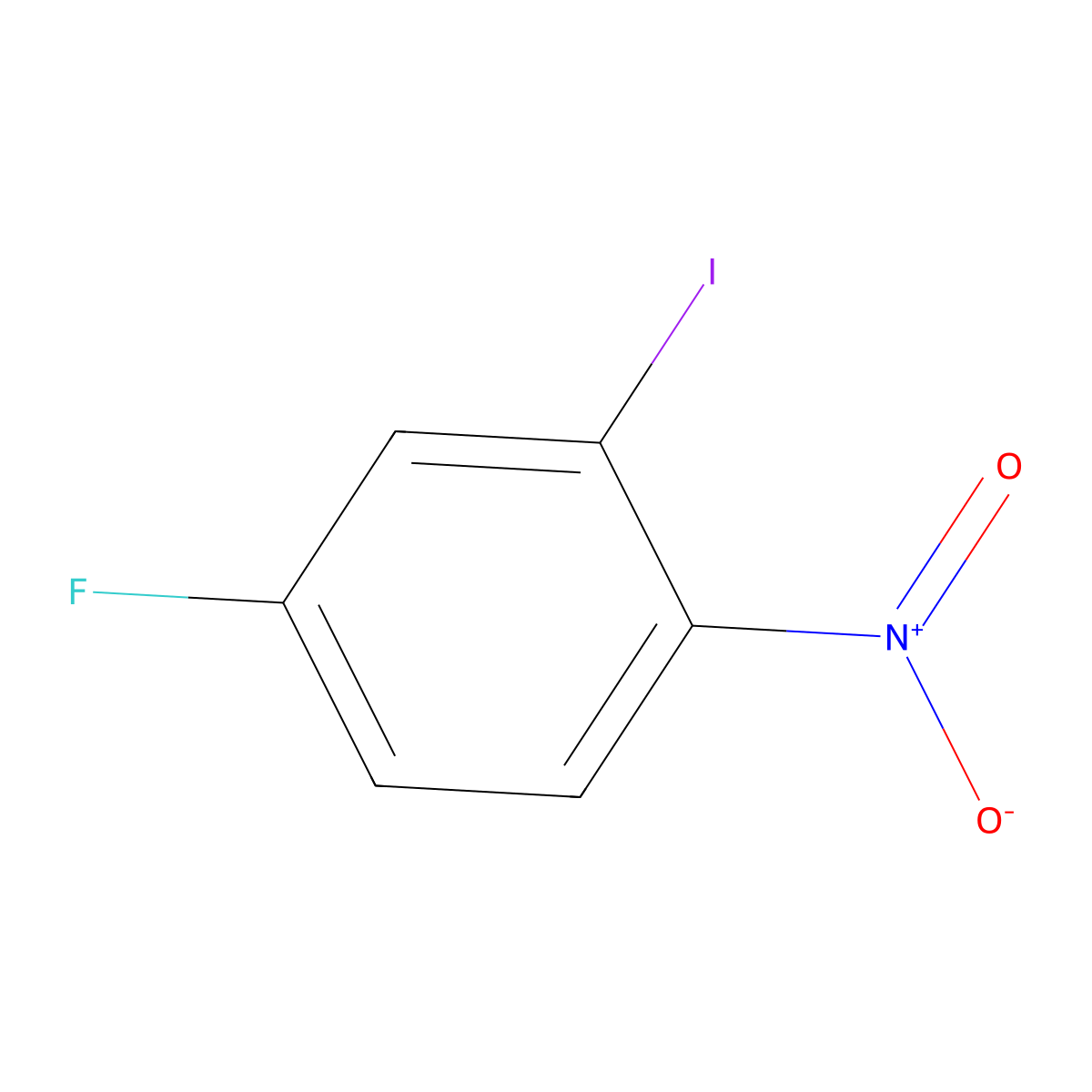 4-Fluoro-2-iodo-1-nitrobenzene molecular structure, CAS 41860-64-4