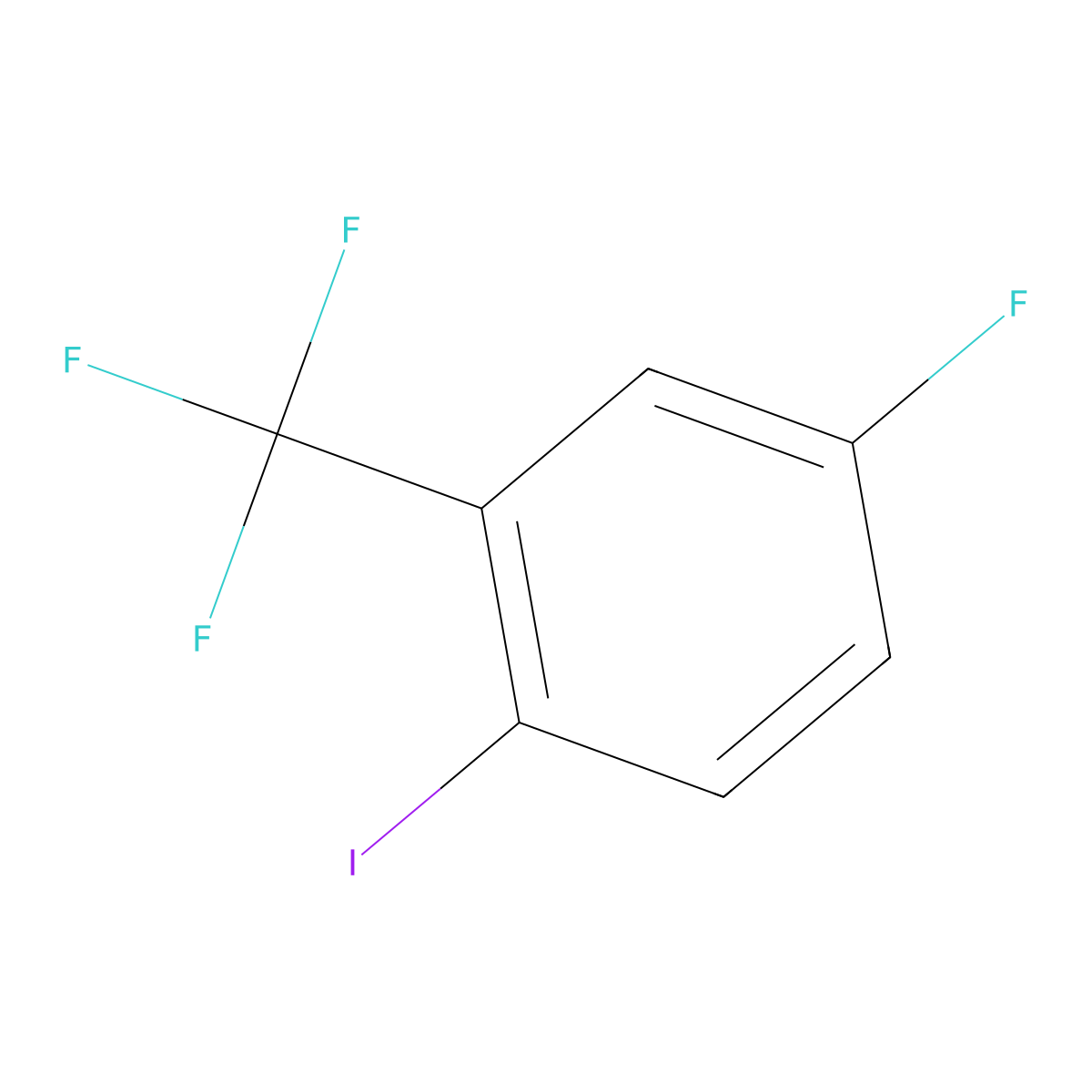 4-Fluoro-1-iodo-2-(trifluoromethyl)benzene molecular structure, CAS 41860-65-5