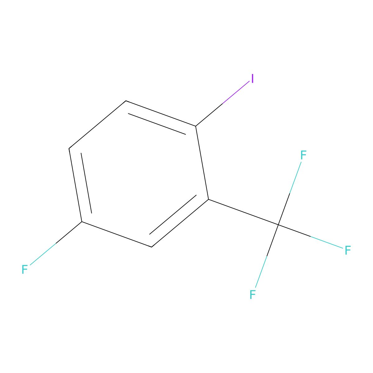4-Fluoro-1-iodo-2-(trifluoromethyl)benzene molecular structure, CAS 41860-65-5