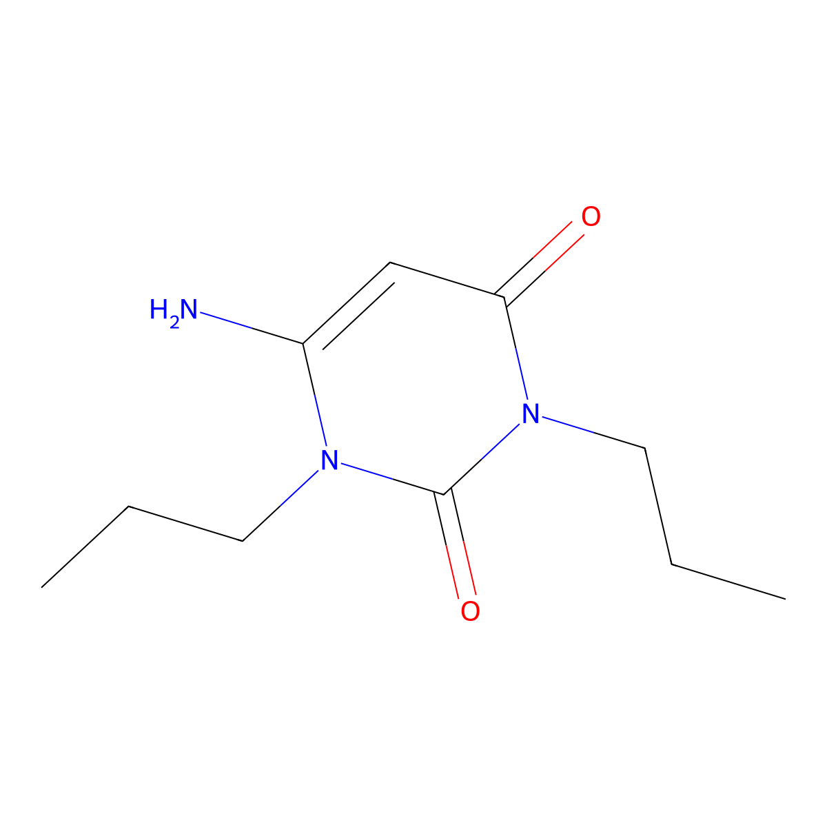 6-Amino-1,3-dipropyluracil molecular structure, CAS 41862-14-0