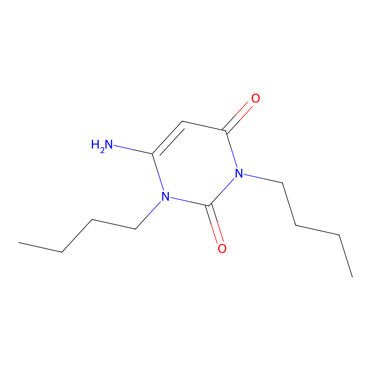 6-Amino-1,3-dibutyluracil molecular structure, CAS 41862-16-2