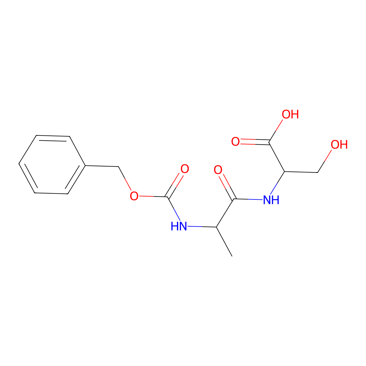 Z-Ala-ser-OH molecular structure, CAS 41864-10-2