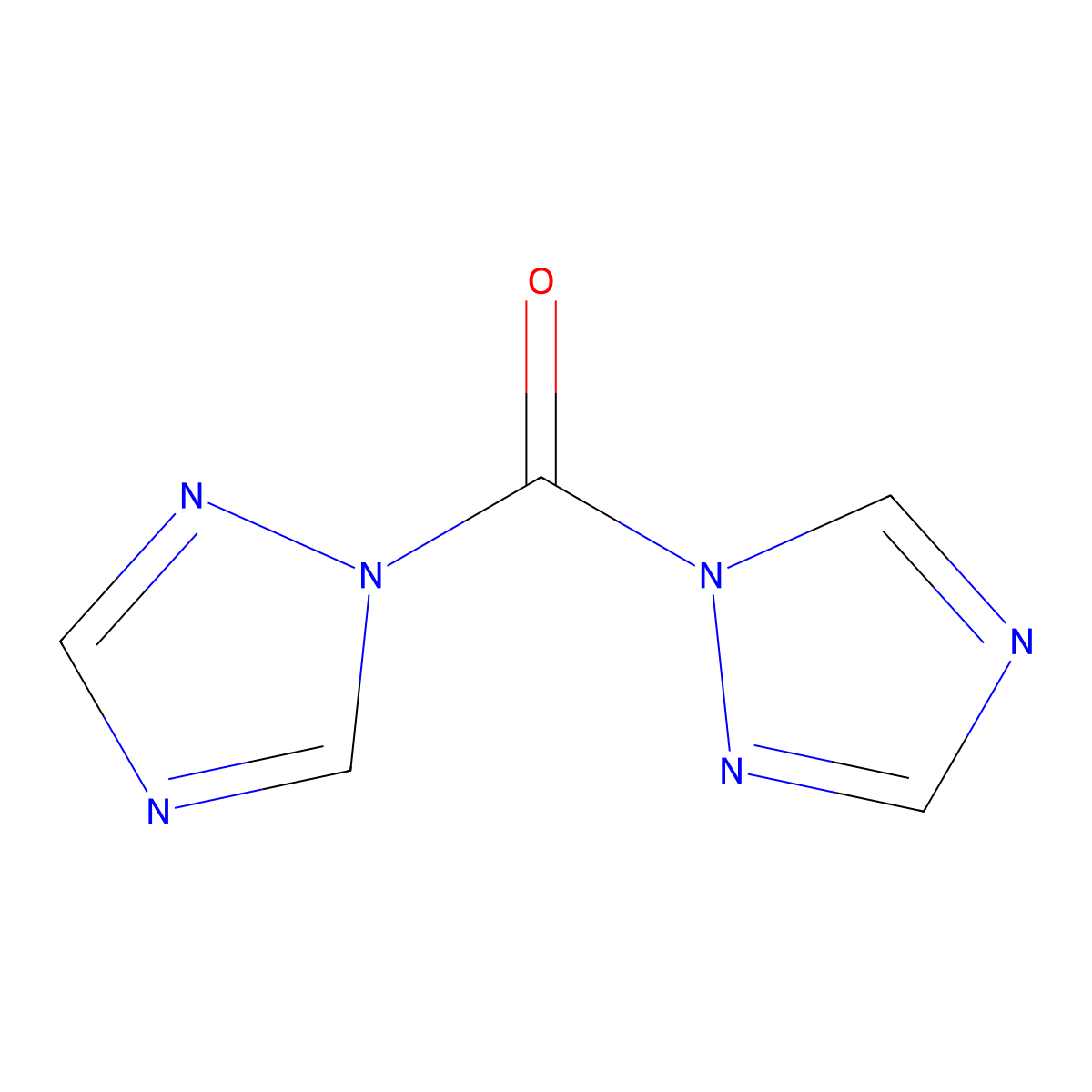 1,1'-Carbonyl-di-(1,2,4-triazole) molecular structure, CAS 41864-22-6
