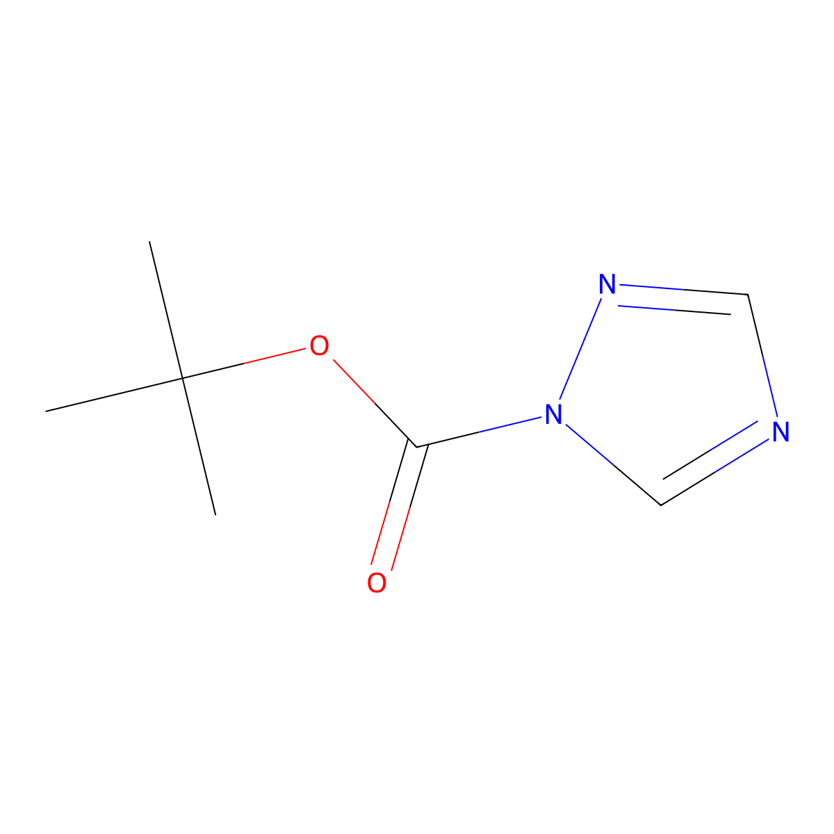 1-tert-Butoxycarbonyl-1,2,4-triazole molecular structure, CAS 41864-24-8