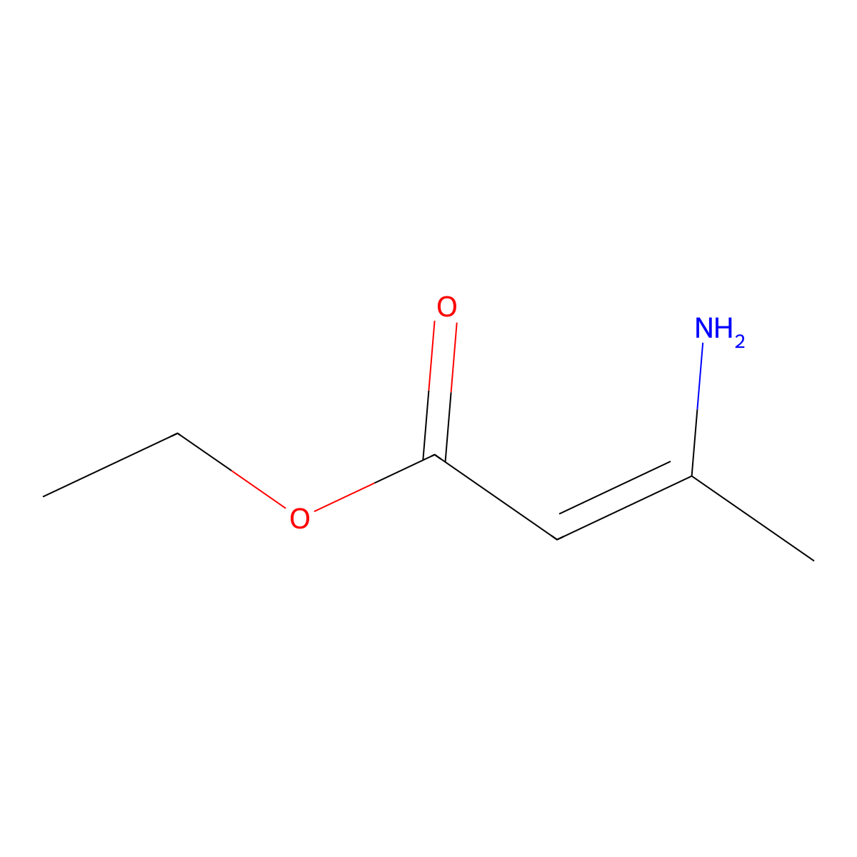 Ethyl 3-aminocrotonate molecular structure, CAS 41867-20-3