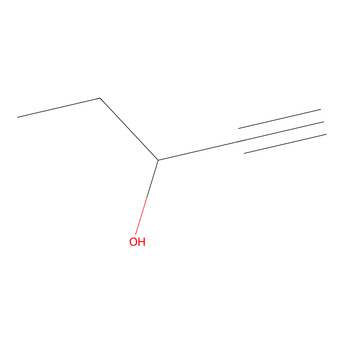 1-Pentyn-3-ol molecular structure, CAS 4187-86-4