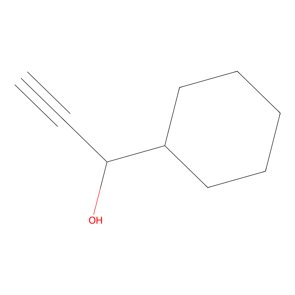 alpha-Ethynylcyclohexanemethanol molecular structure, CAS 4187-88-6