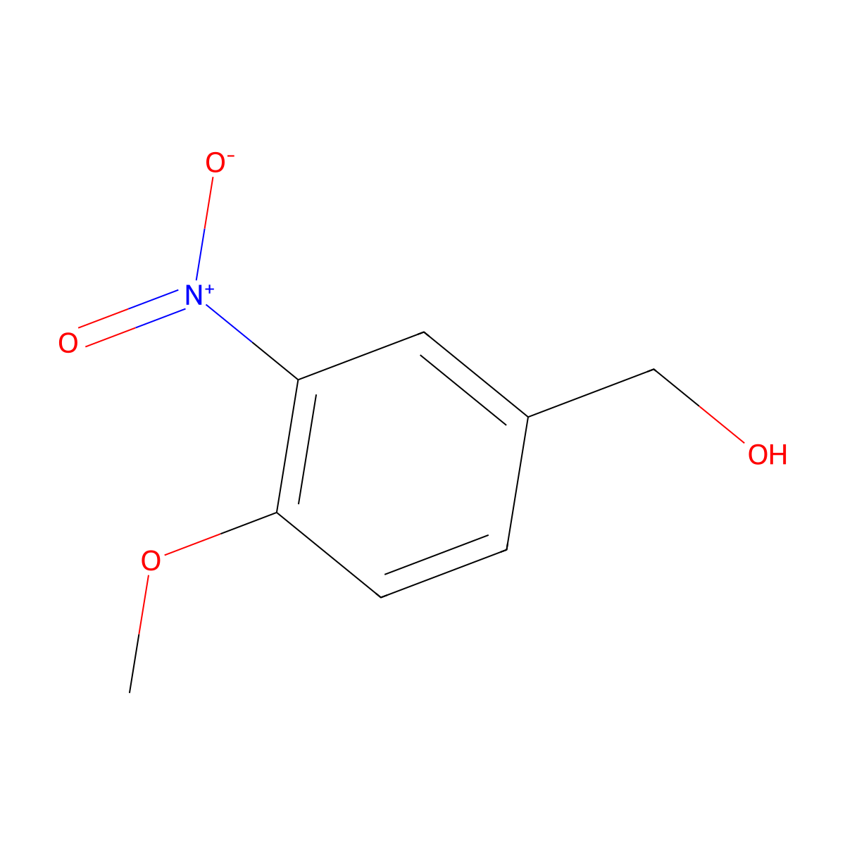 (4-Methoxy-3-nitrophenyl)methanol molecular structure, CAS 41870-24-0