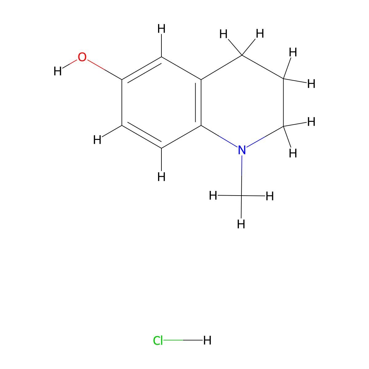 1-Methyl-1,2,3,4-tetrahydroquinolin-6-ol hydrochloride molecular structure, CAS 41873-60-3