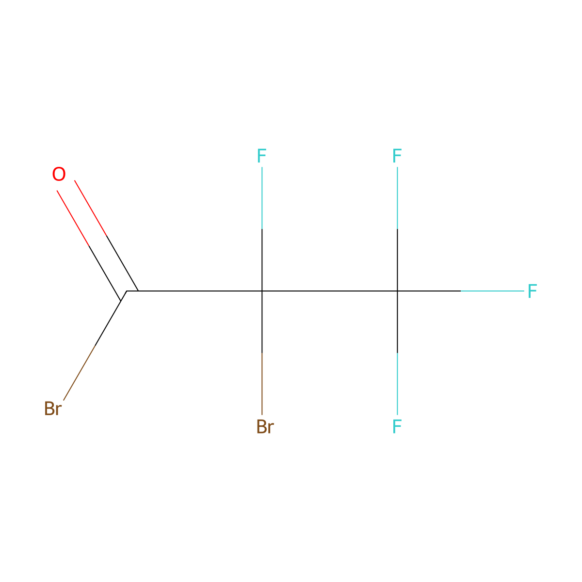 2-Bromo-2,3,3,3-tetrafluoropropanoyl bromide molecular structure, CAS 41874-81-1