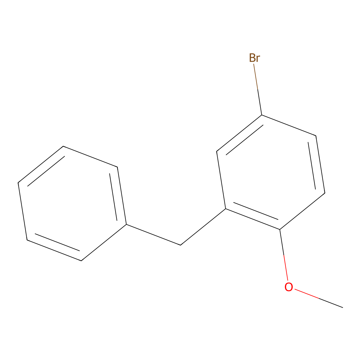 2-Benzyl-4-bromo-1-methoxybenzene molecular structure, CAS 41876-52-2