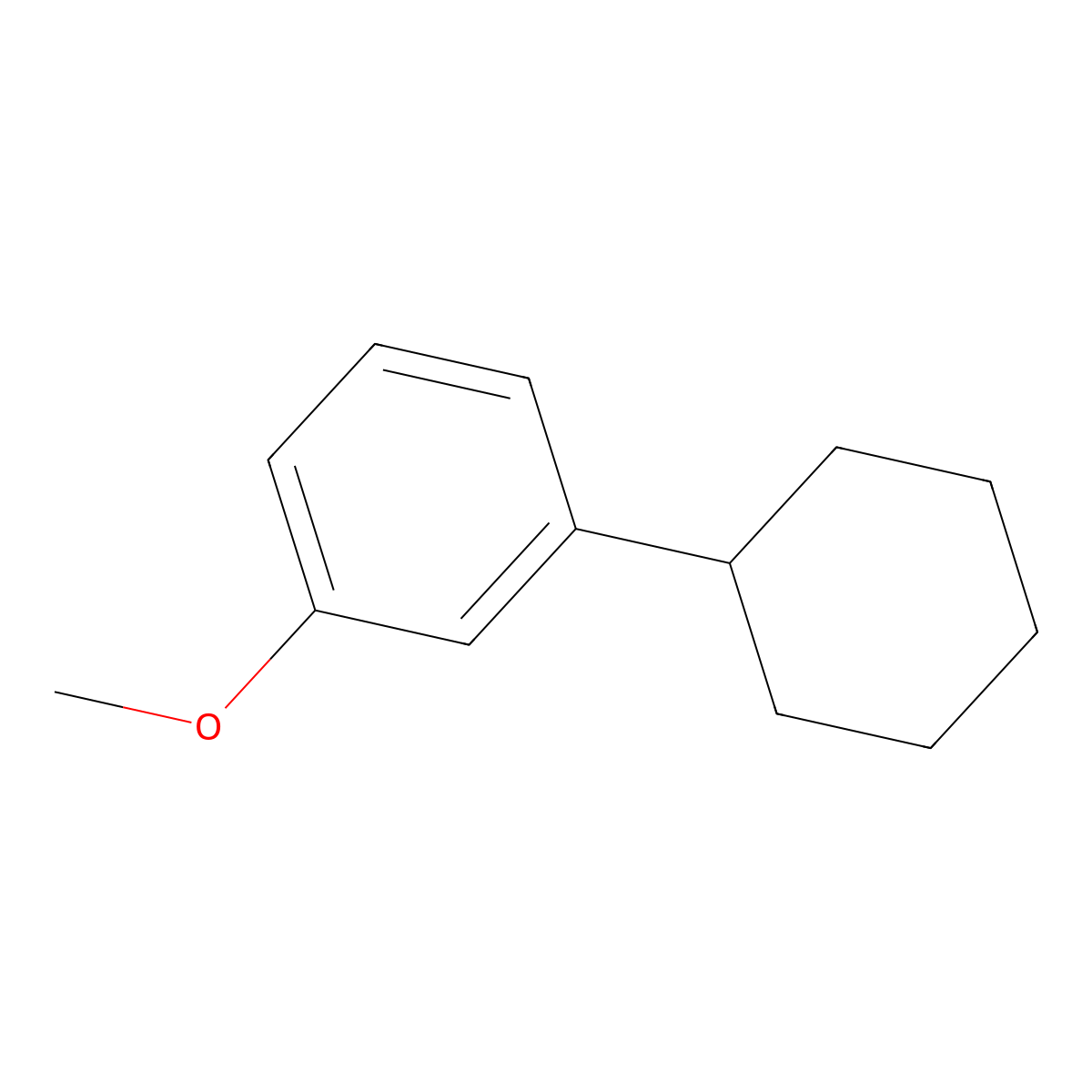 1-Cyclohexyl-3-methoxybenzene molecular structure, CAS 41876-58-8