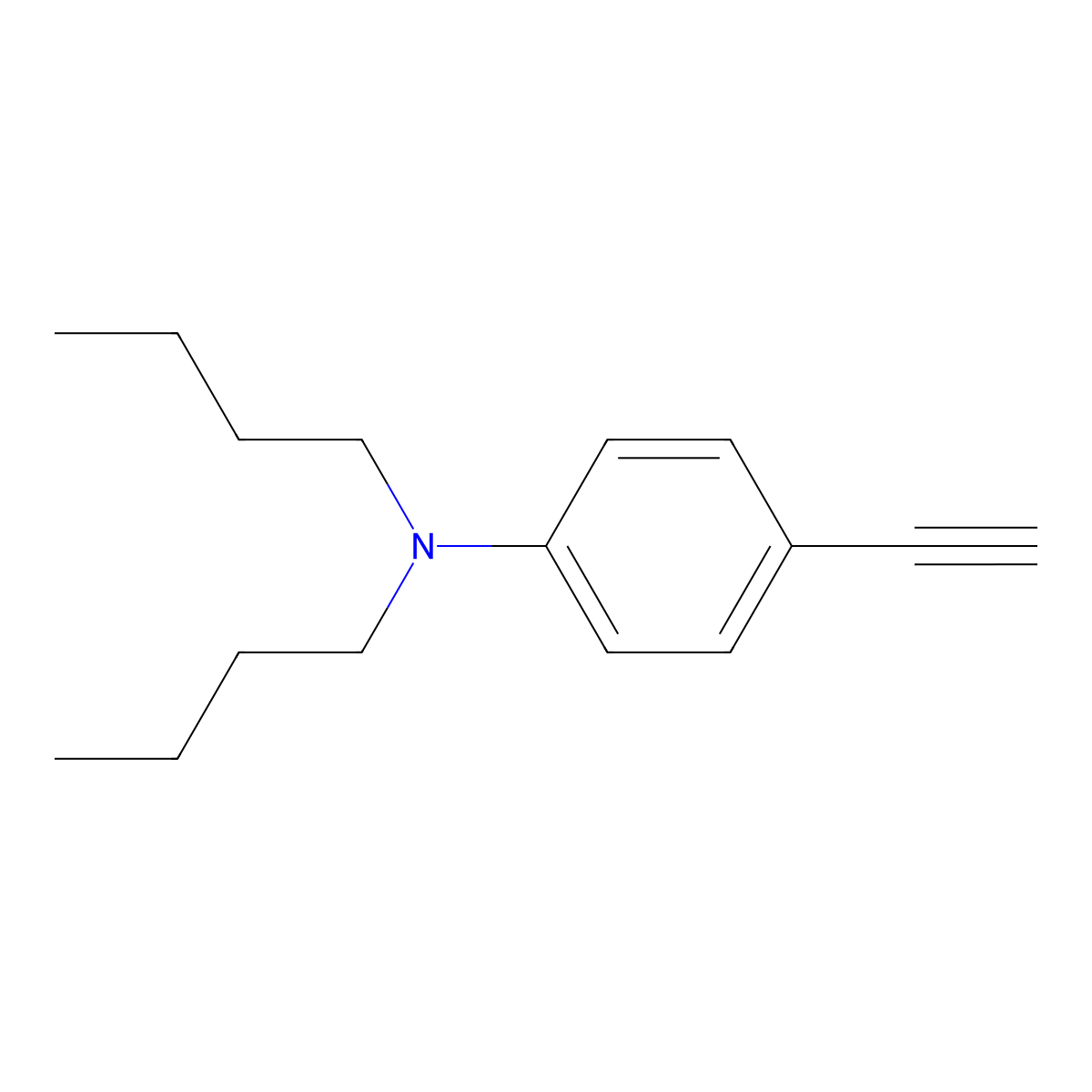 N,N-dibutyl-4-ethynylaniline molecular structure, CAS 41876-68-0