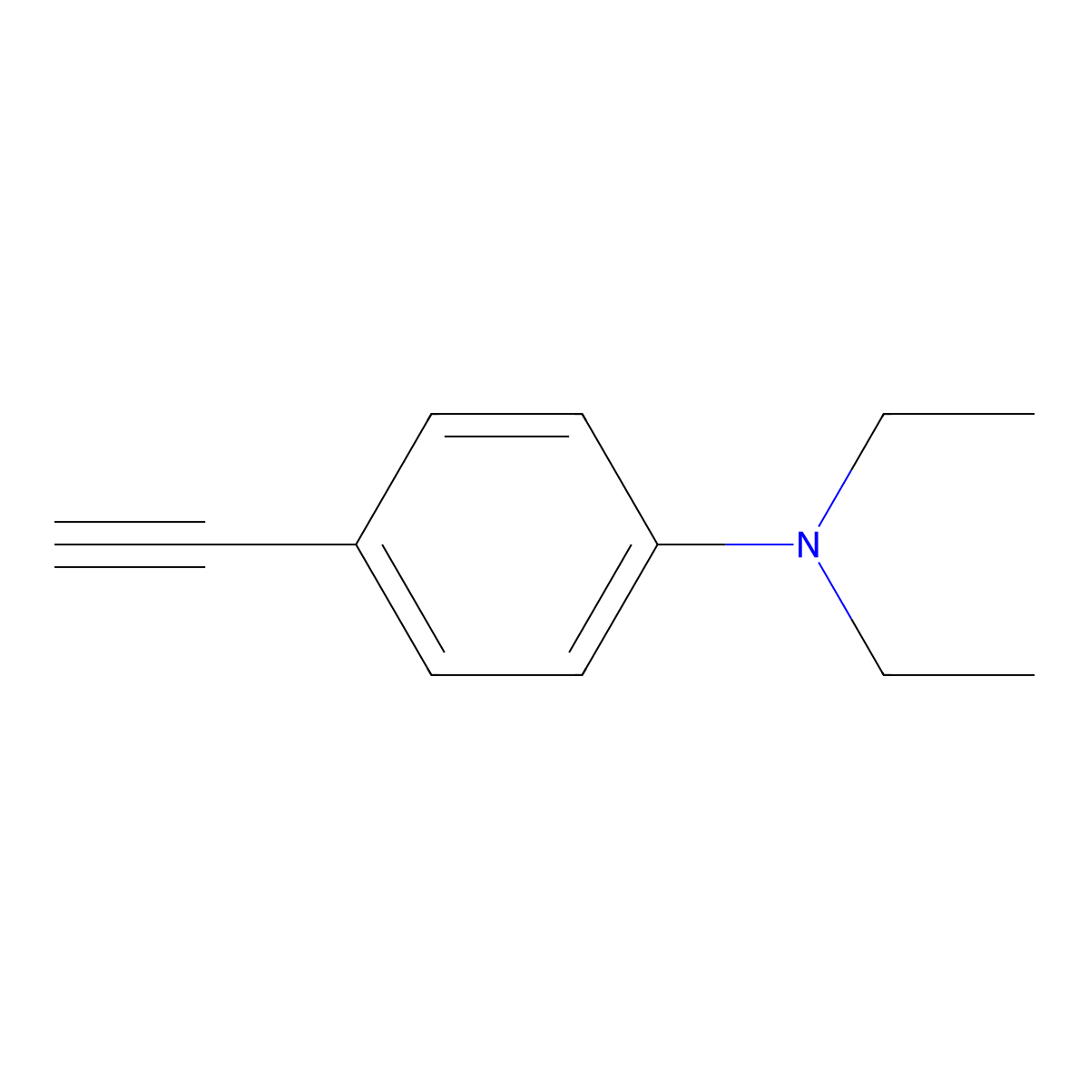 N,N-diethyl-4-ethynylaniline molecular structure, CAS 41876-70-4