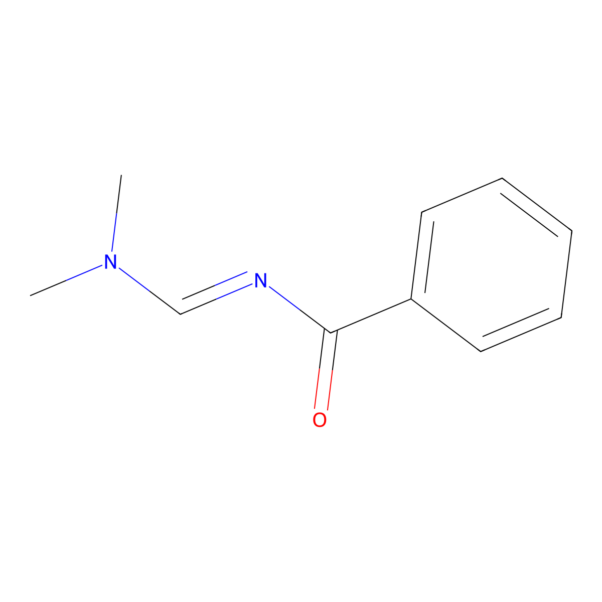 N-[1-Dimethylaminomethylidene]benzamide molecular structure, CAS 41876-75-9