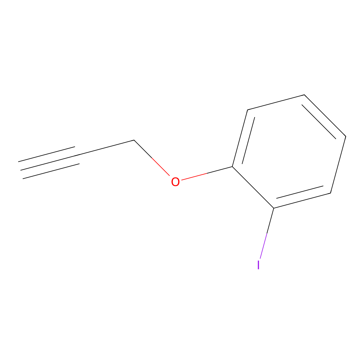 1-Iodo-2-(prop-2-yn-1-yloxy)benzene molecular structure, CAS 41876-99-7
