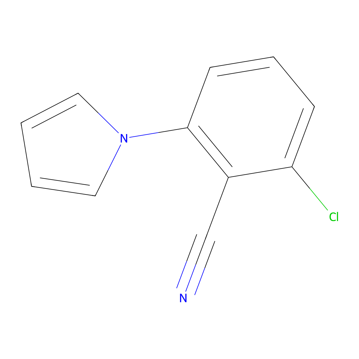 2-Chloro-6-(1H-pyrrol-1-yl)benzonitrile molecular structure, CAS 418762-89-7