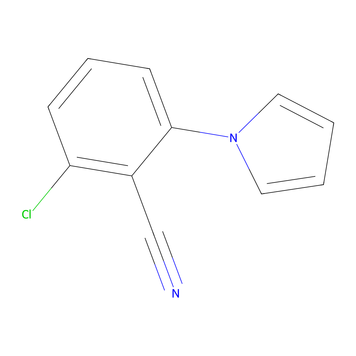 2-Chloro-6-(1H-pyrrol-1-yl)benzonitrile molecular structure, CAS 418762-89-7