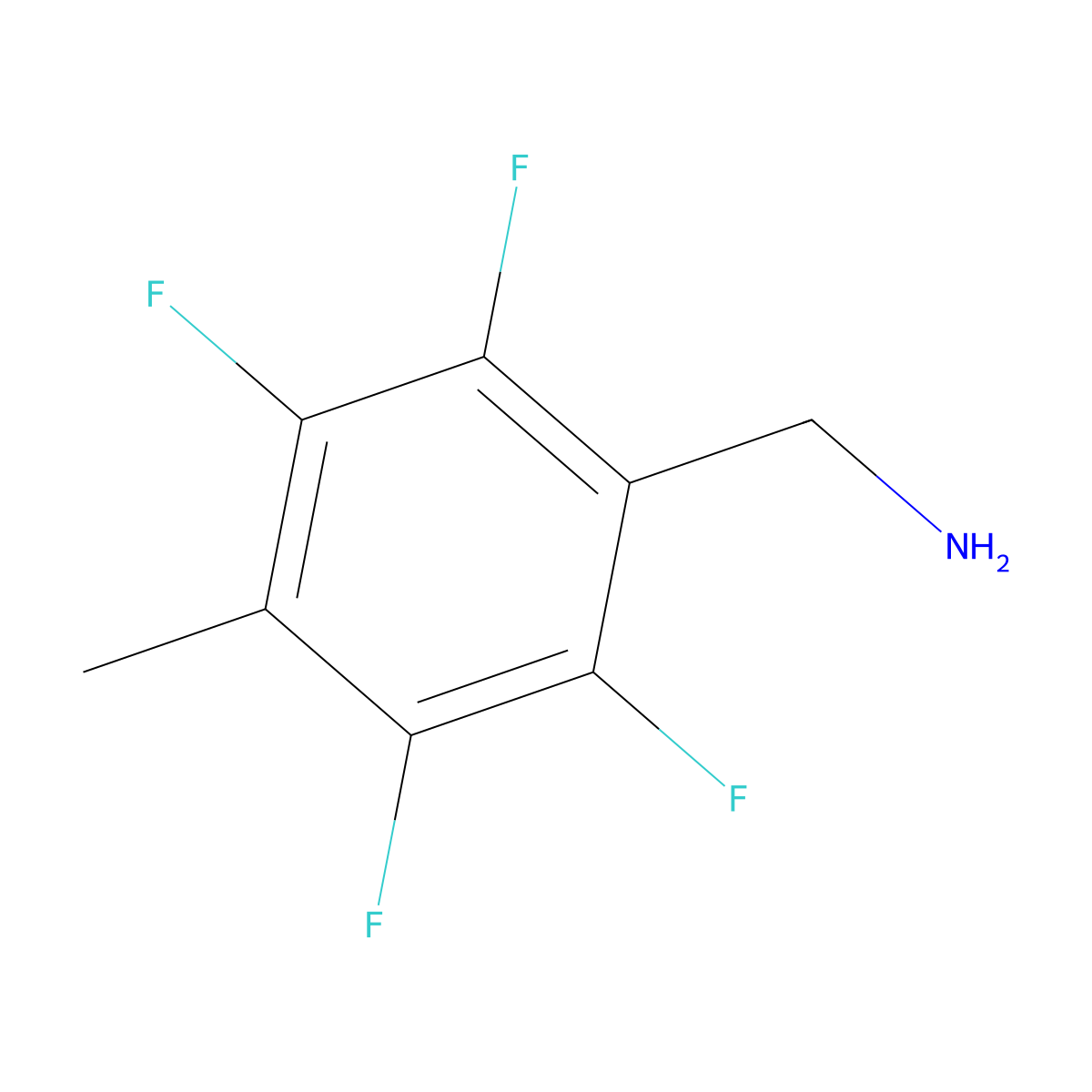 (2,3,5,6-Tetrafluoro-4-methylphenyl)methanamine molecular structure, CAS 418768-85-1
