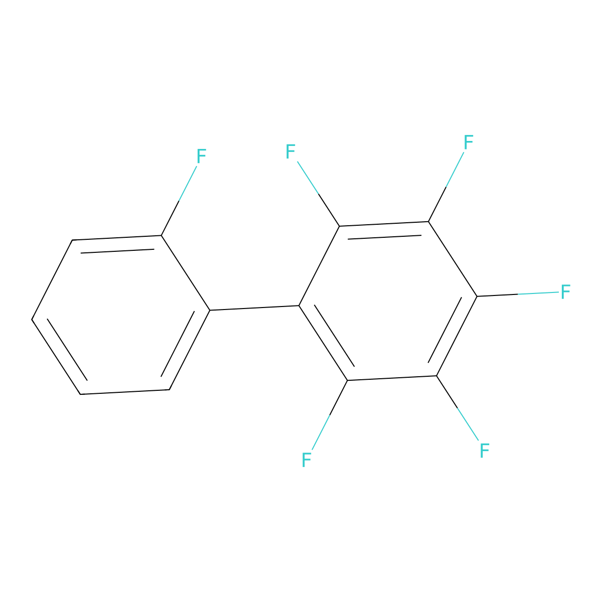 2,2',3,4,5,6-Hexafluoro-1,1'-biphenyl molecular structure, CAS 41877-27-4