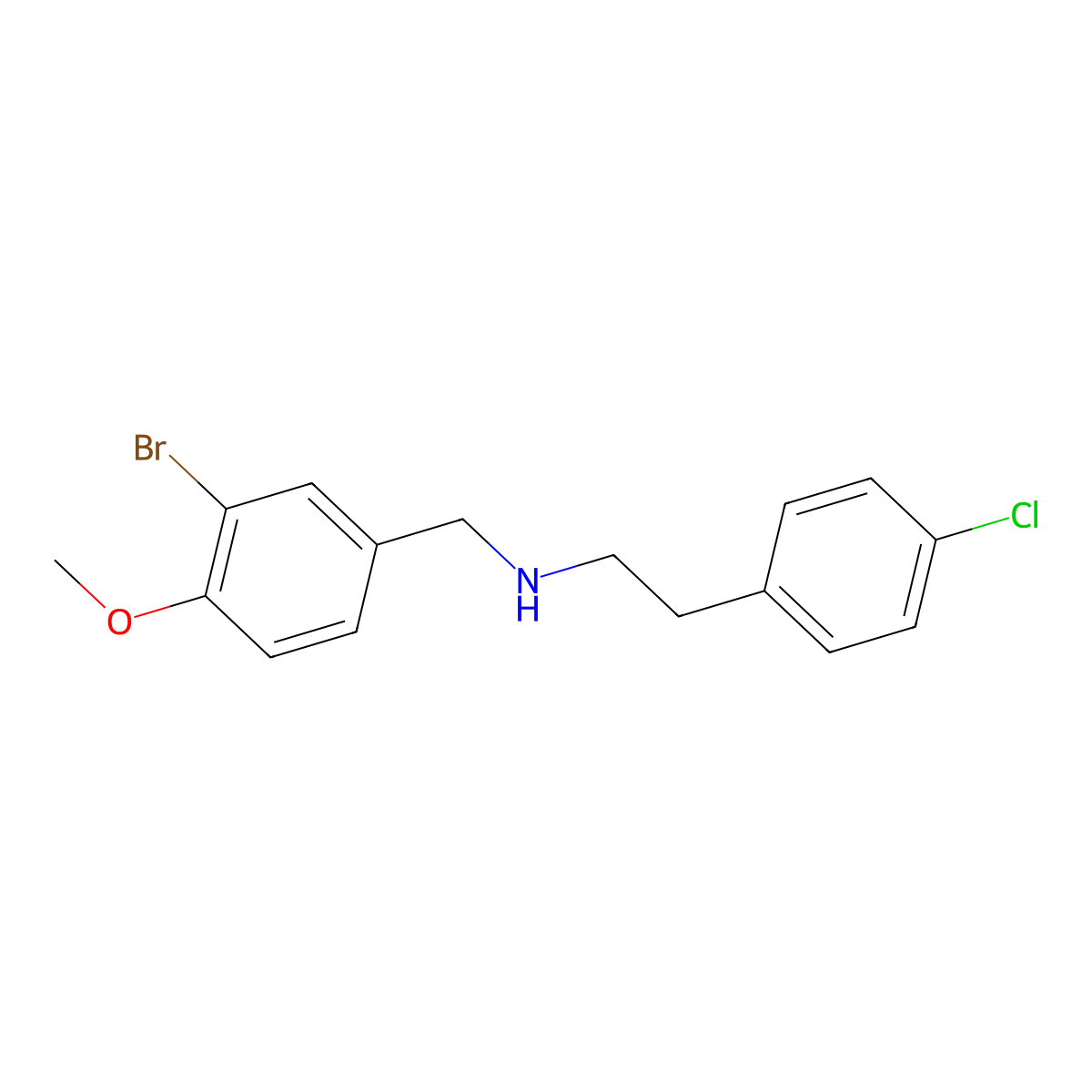 (3-Bromo-4-methoxybenzyl)[2-(4-chlorophenyl)ethyl]amine molecular structure, CAS 418772-33-5