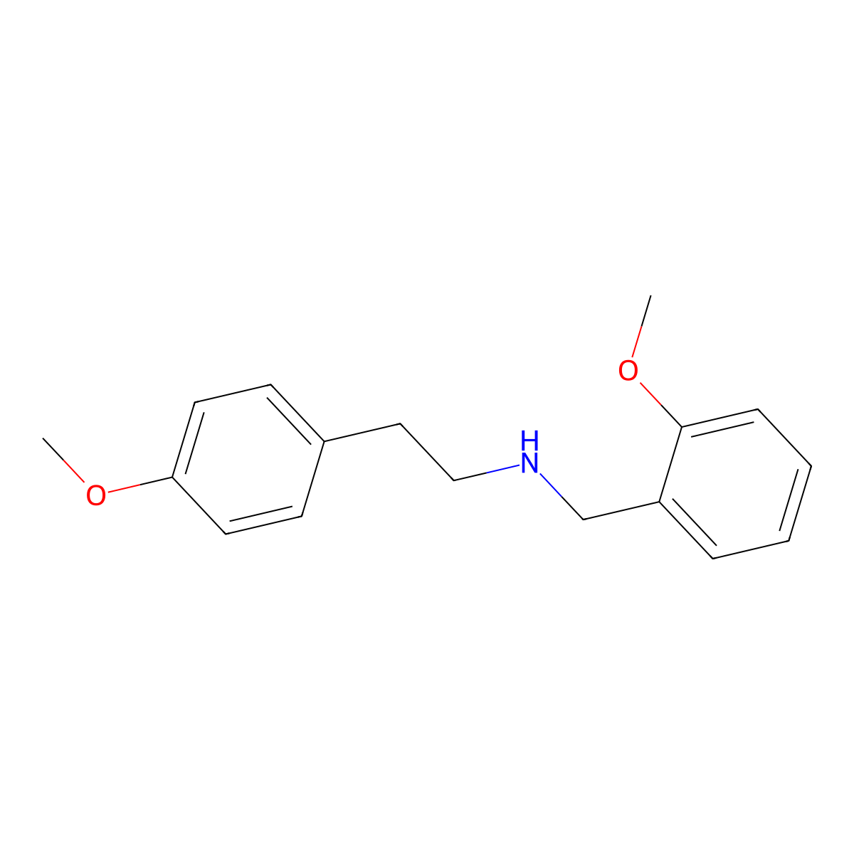 2-(4-methoxyphenyl)-N-[(2-methoxyphenyl)methyl]ethanamine molecular structure, CAS 418772-63-1
