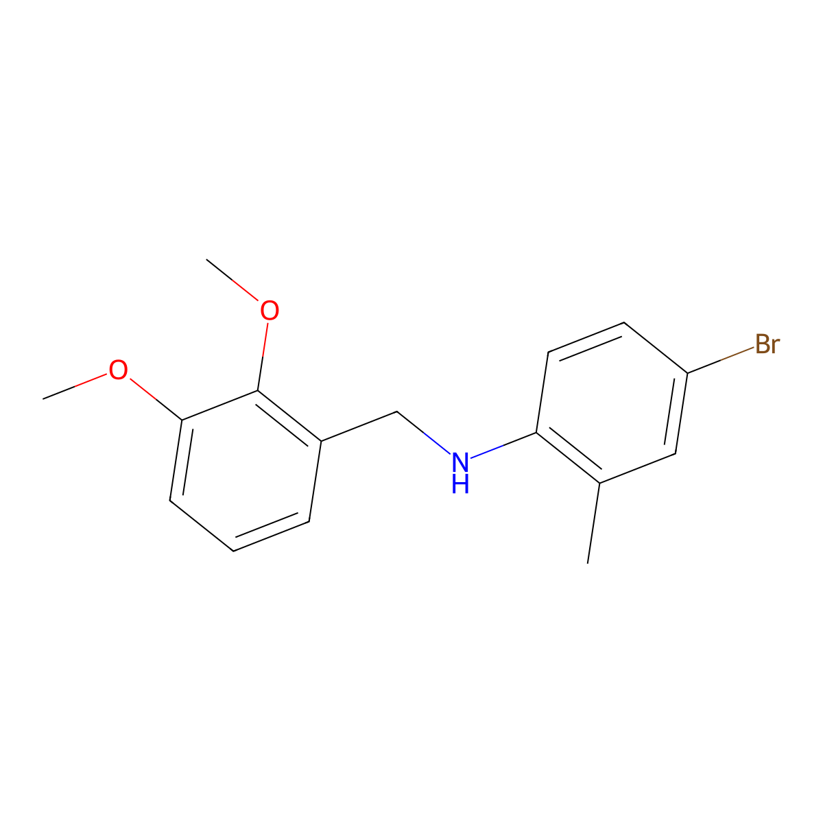 4-bromo-N-(2,3-dimethoxybenzyl)-2-methylaniline molecular structure, CAS 418772-82-4