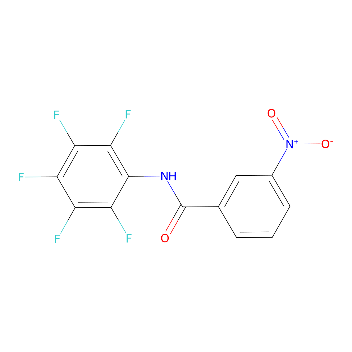 3-nitro-N-(pentafluorophenyl)benzamide molecular structure, CAS 418773-02-1