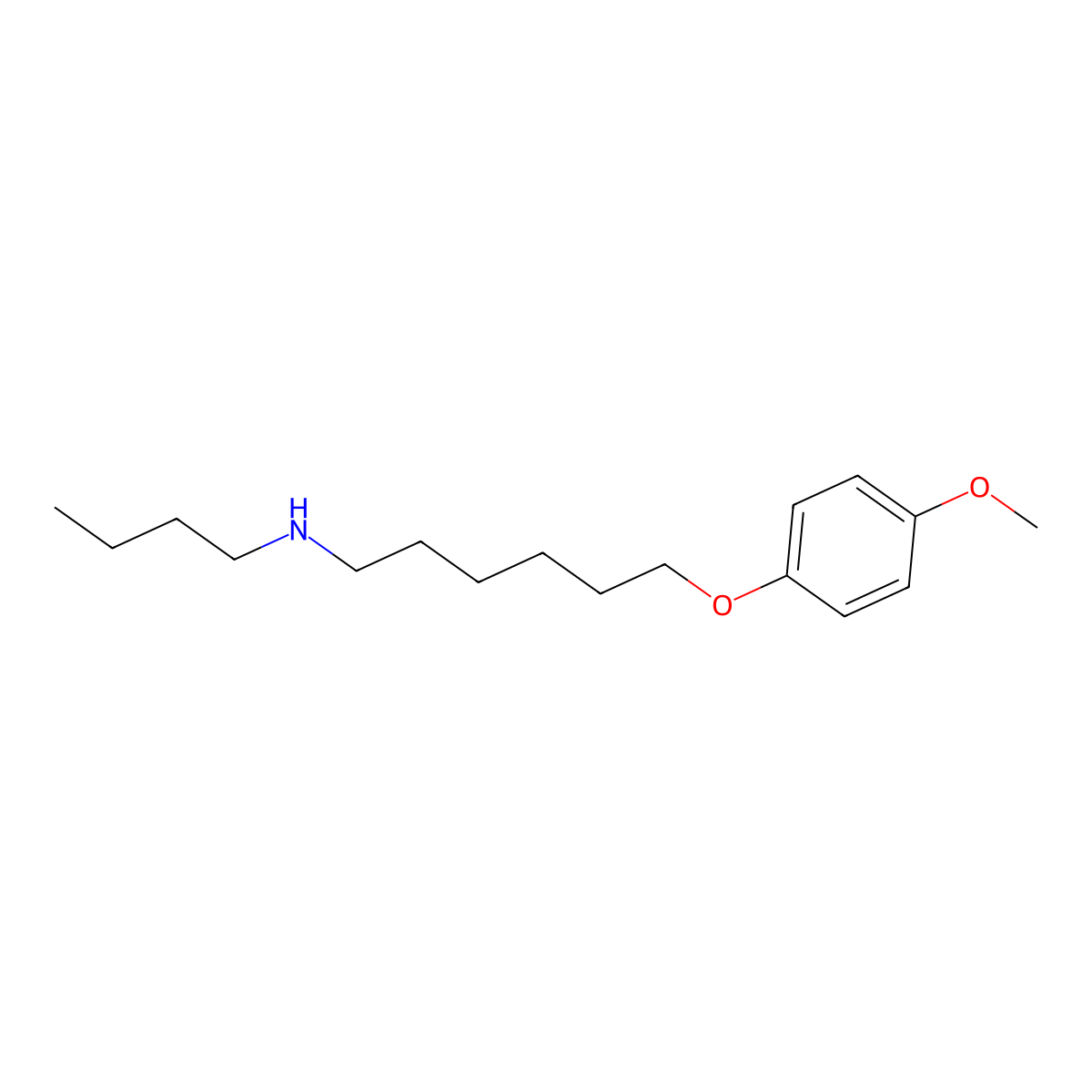 N-butyl-6-(4-methoxyphenoxy)hexan-1-amine molecular structure, CAS 418773-78-1
