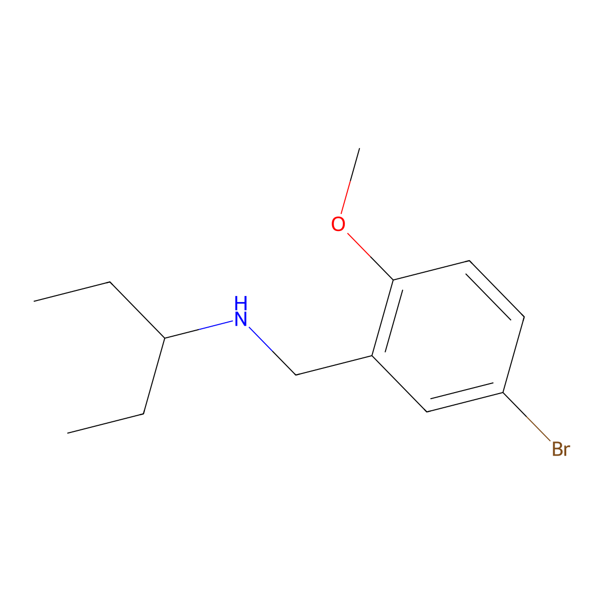 N-(5-bromo-2-methoxybenzyl)pentan-3-amine molecular structure, CAS 418773-91-8