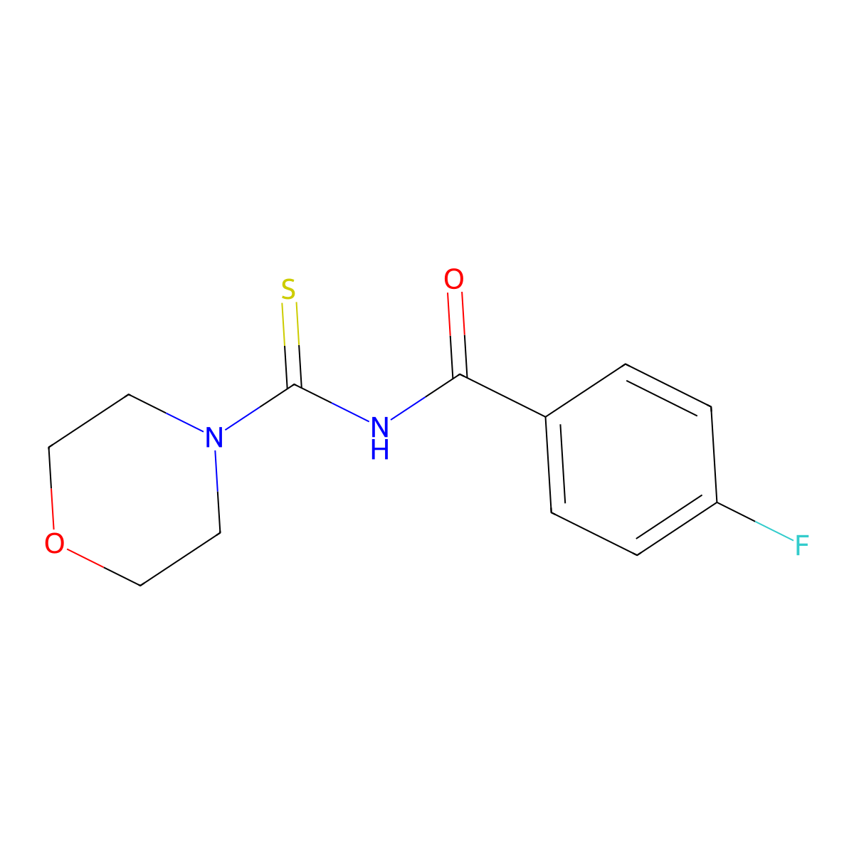 N-[(4-fluorophenyl)carbonyl]morpholine-4-carbimidothioic acid molecular structure, CAS 418774-27-3
