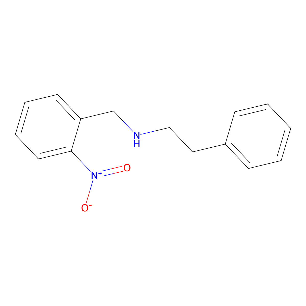 (2-Nitrobenzyl)(2-phenylethyl)amine molecular structure, CAS 418774-35-3