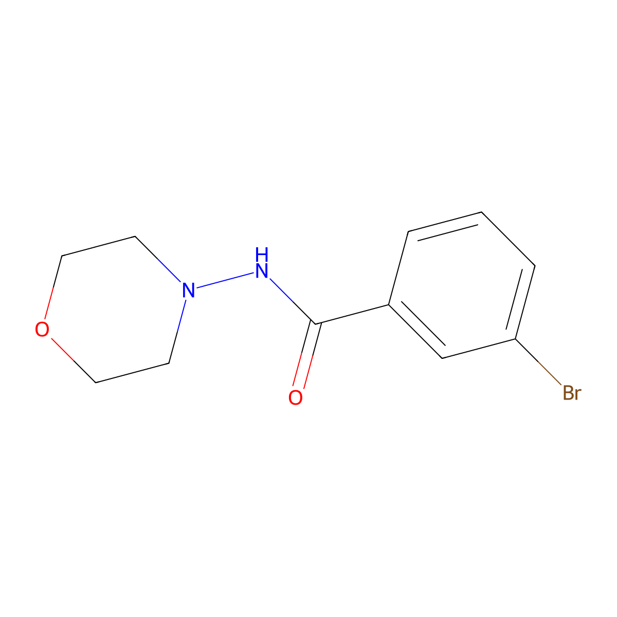 3-bromo-N-morpholin-4-ylbenzamide molecular structure, CAS 418774-85-3