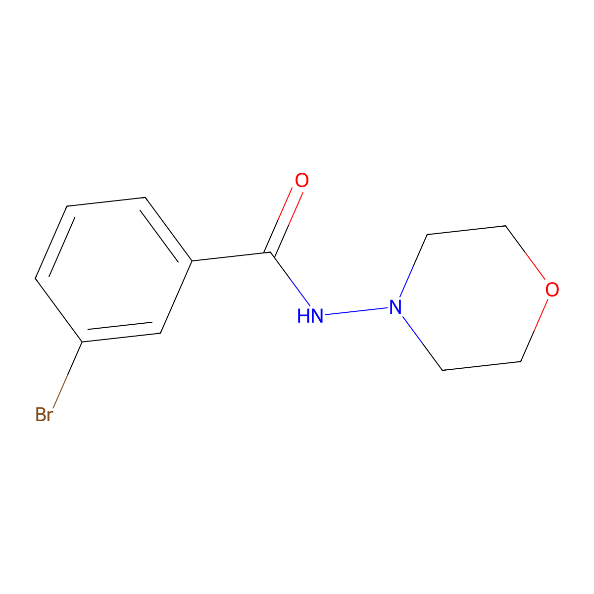 3-bromo-N-morpholin-4-ylbenzamide molecular structure, CAS 418774-85-3