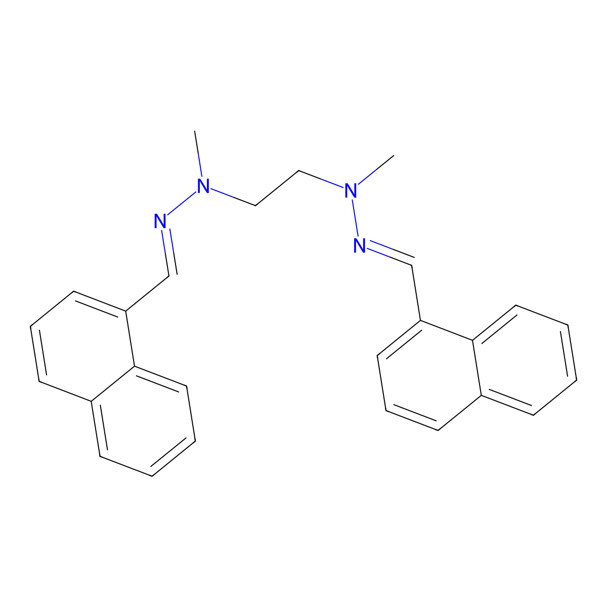 N,N'-dimethyl-N,N'-bis(naphthalen-1-ylmethylideneamino)ethane-1,2-diamine molecular structure, CAS 418775-30-1
