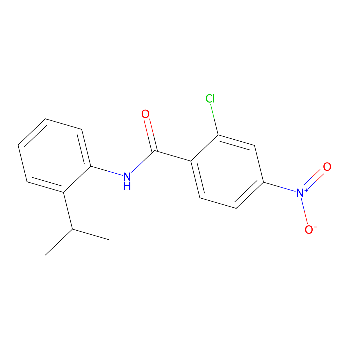 2-Chloro-N-(2-isopropylphenyl)-4-nitrobenzamide molecular structure, CAS 418775-52-7