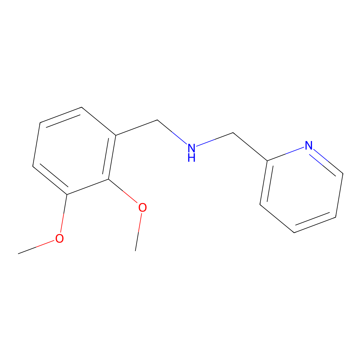 (2,3-Dimethoxy-benzyl)-pyridin-2-ylmethyl-amine molecular structure, CAS 418775-54-9