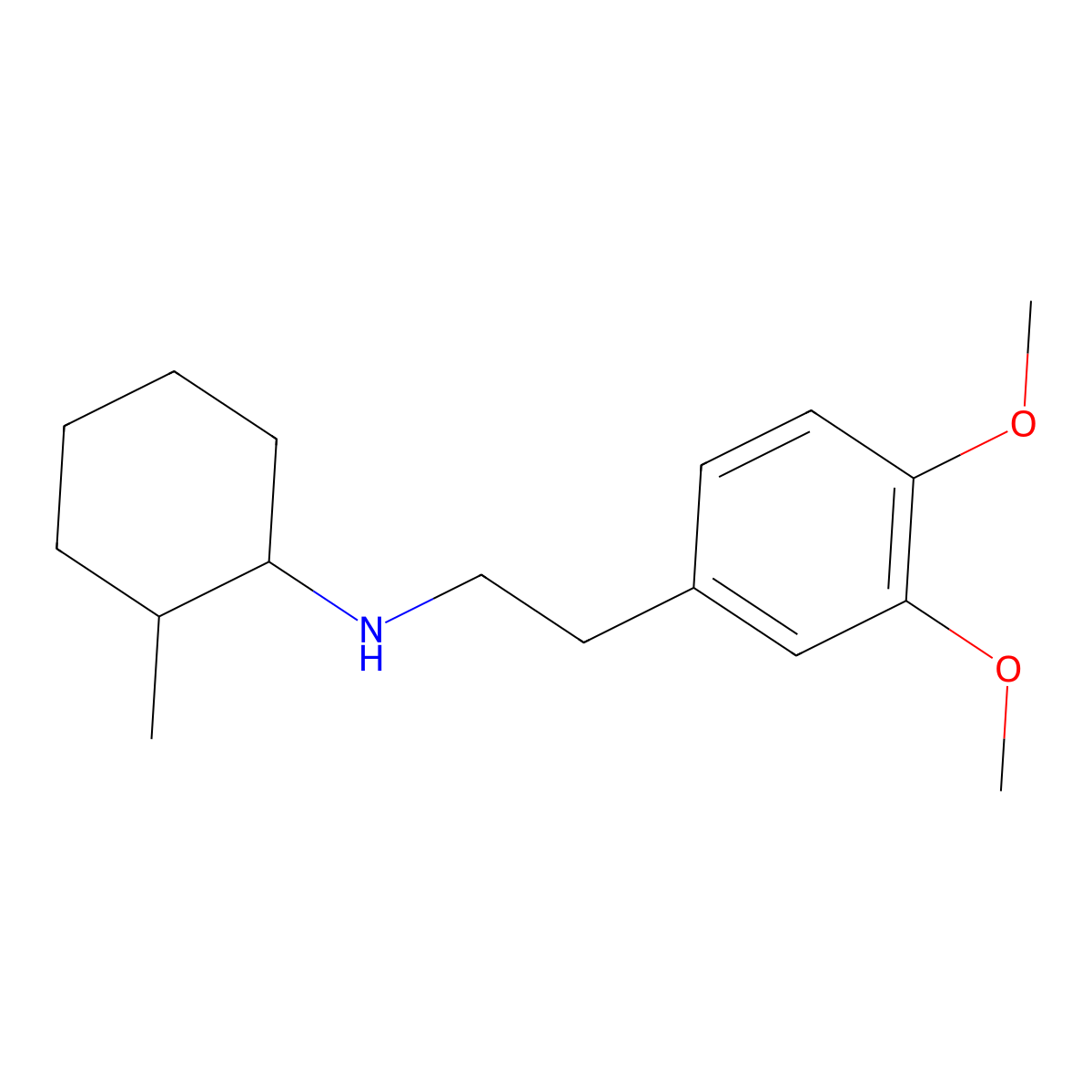 N-[2-(3,4-dimethoxyphenyl)ethyl]-2-methylcyclohexan-1-amine molecular structure, CAS 418775-66-3